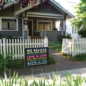 We Believe Yard Sign // 2-Sided // The Original // Black Lives Matter // Black Owned Business // Lawn Protest Sign immagine 4