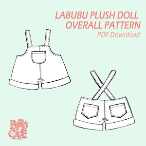 Overall pattern for Labubu plush doll. PDF File