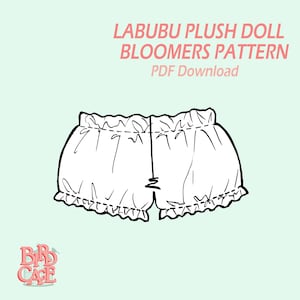 Bloomer pant pattern for Labubu plush doll. PDF File