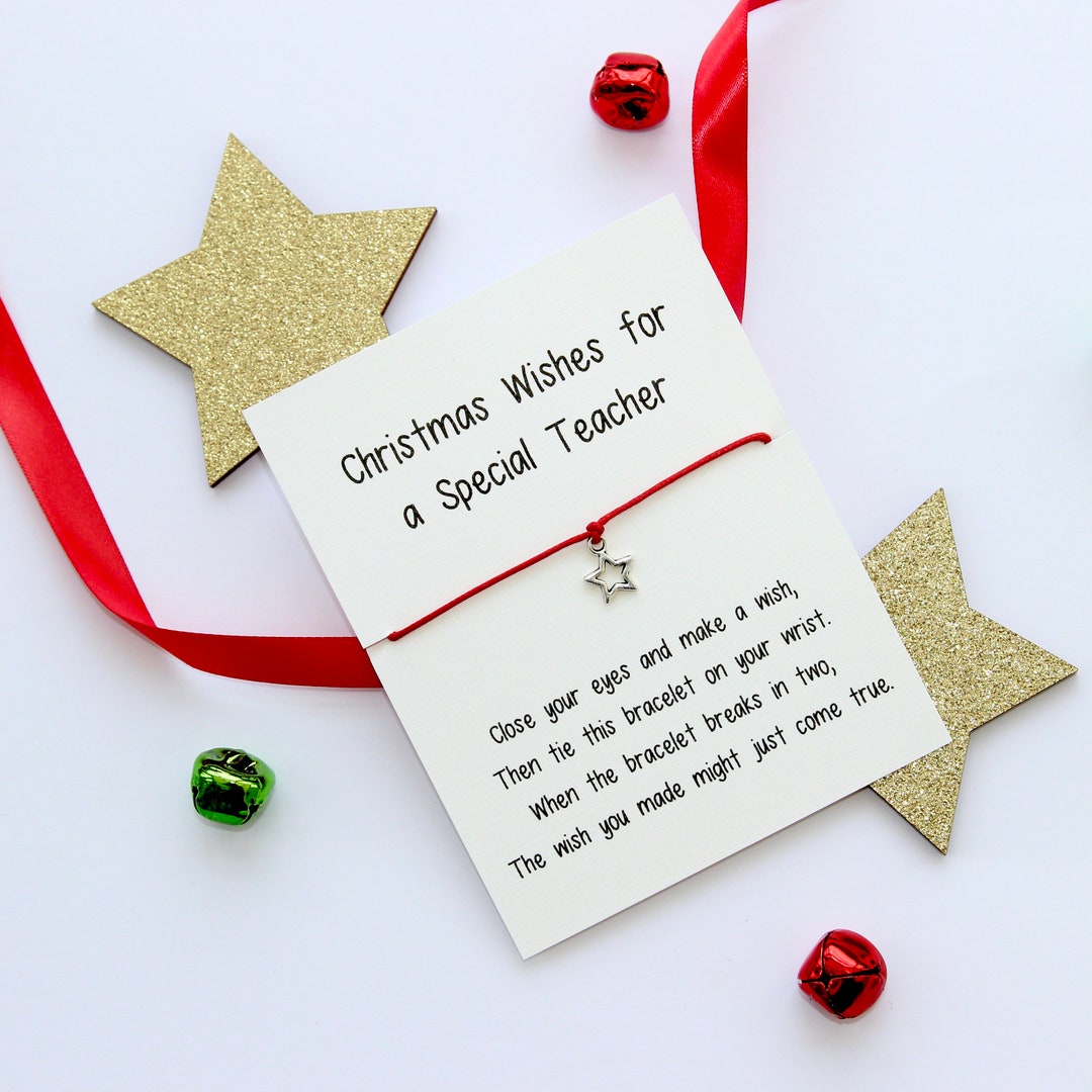 Teacher Christmas Gifts Teacher Wish Bracelet - Etsy UK