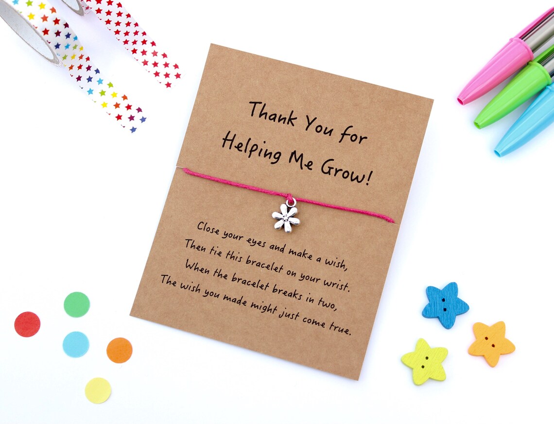 Teacher Thank You Gift Teacher Wish Bracelet Teacher Etsy