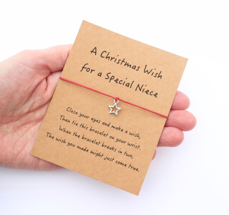 Christmas Gift for Niece Niece Christmas Wish Bracelet Etsy