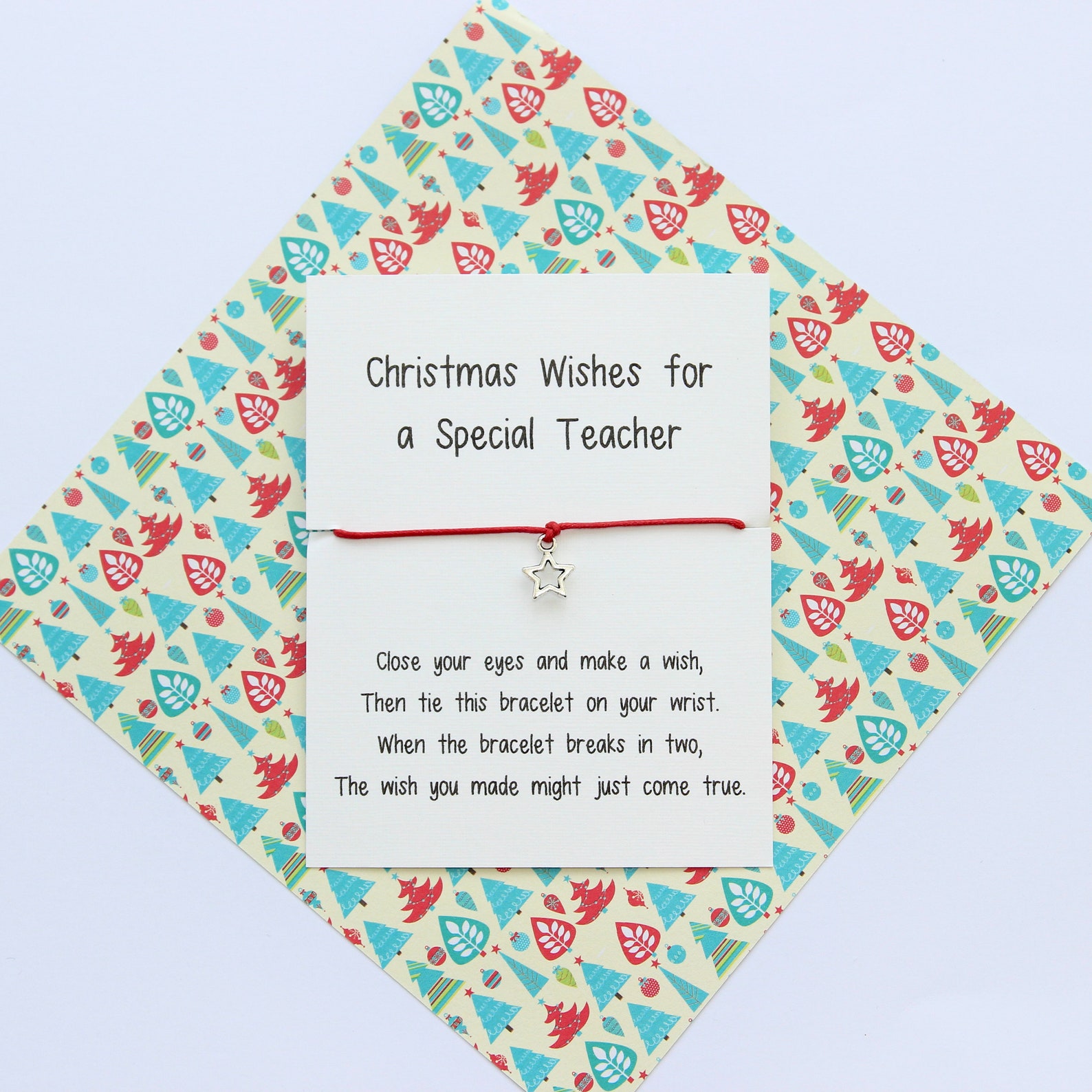 Teacher Christmas Gifts Teacher Wish Bracelet - Etsy UK