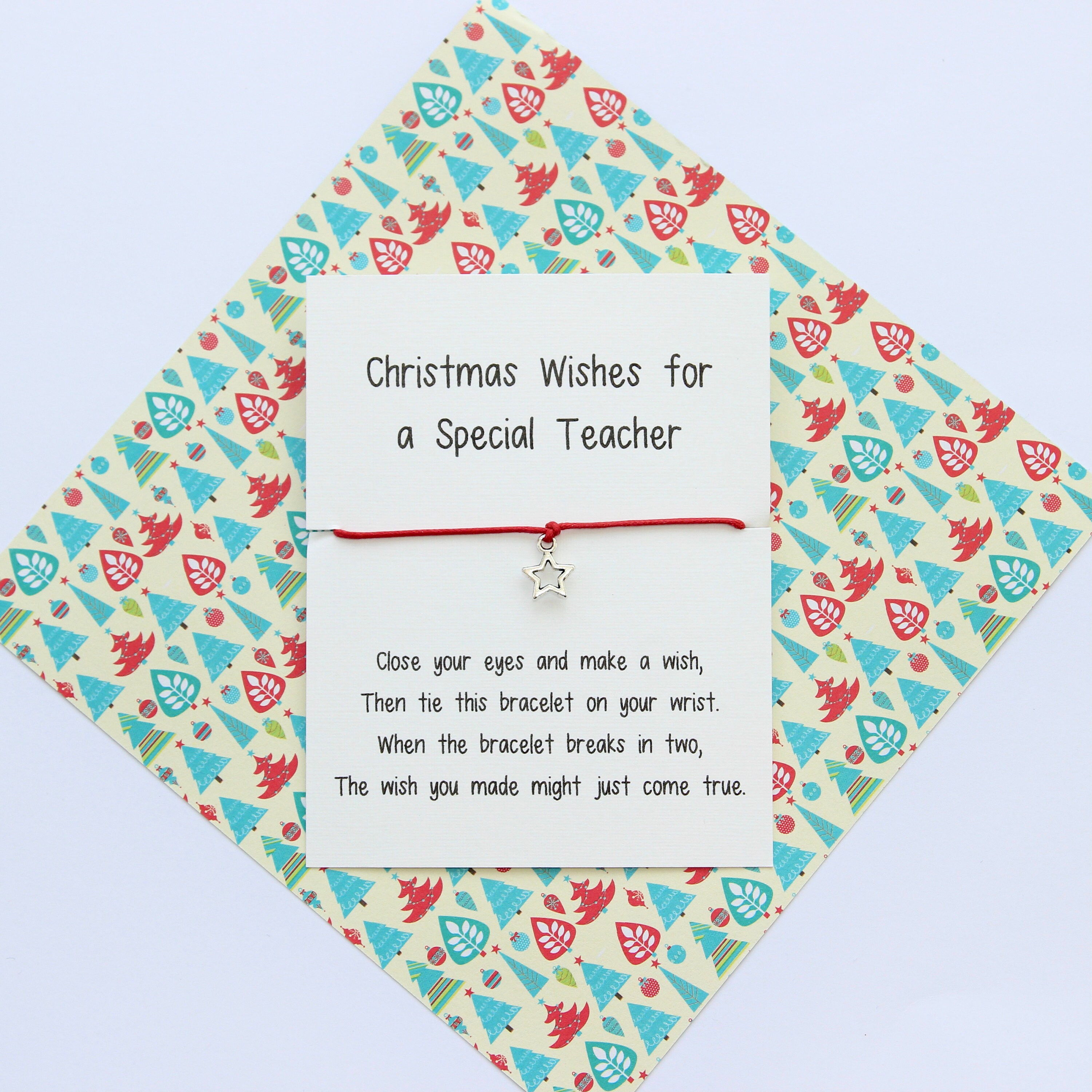 Teacher Christmas Gifts Teacher Wish Bracelet - Etsy UK