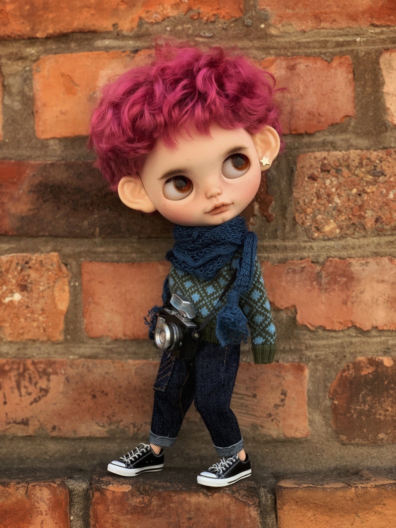Blythe Doll Custom Blythe Boy Dress Decorative Toy Pretty Art Collectible Character Display Companion Blythe Doll Home Decor Birthday Gift