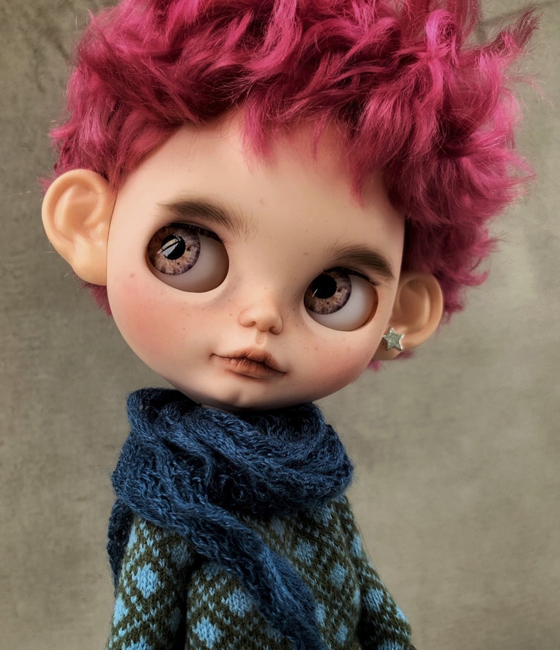 Blythe Doll Custom Blythe Boy Dress Decorative Toy Pretty Art Collectible Character Display Companion Blythe Doll Home Decor Birthday Gift