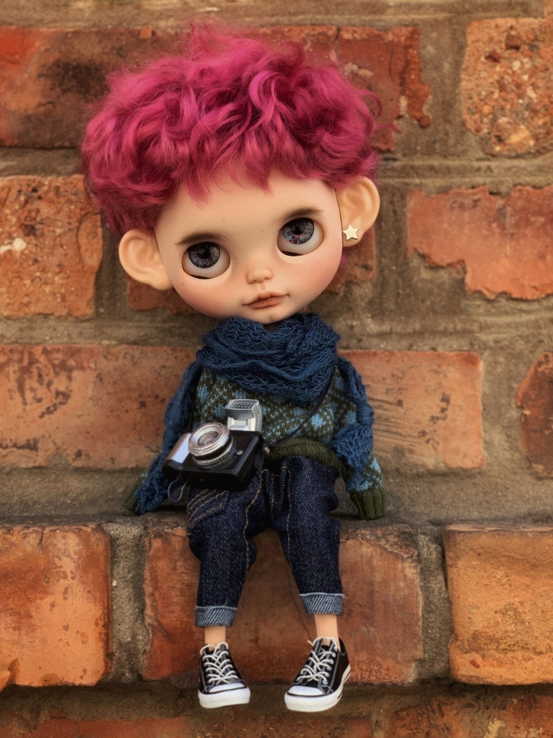 Blythe Doll Custom Blythe Boy Dress Decorative Toy Pretty Art Collectible Character Display Companion Blythe Doll Home Decor Birthday Gift