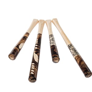 Set of 4 wooden handmade slim cigarette holders mouthpiece