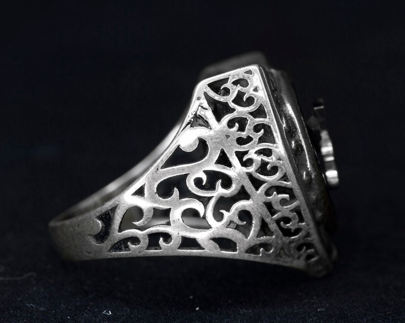Satan Ring Satanic Ring Sigil of Lucifer Ring 925 Sterling Silver Men Ring