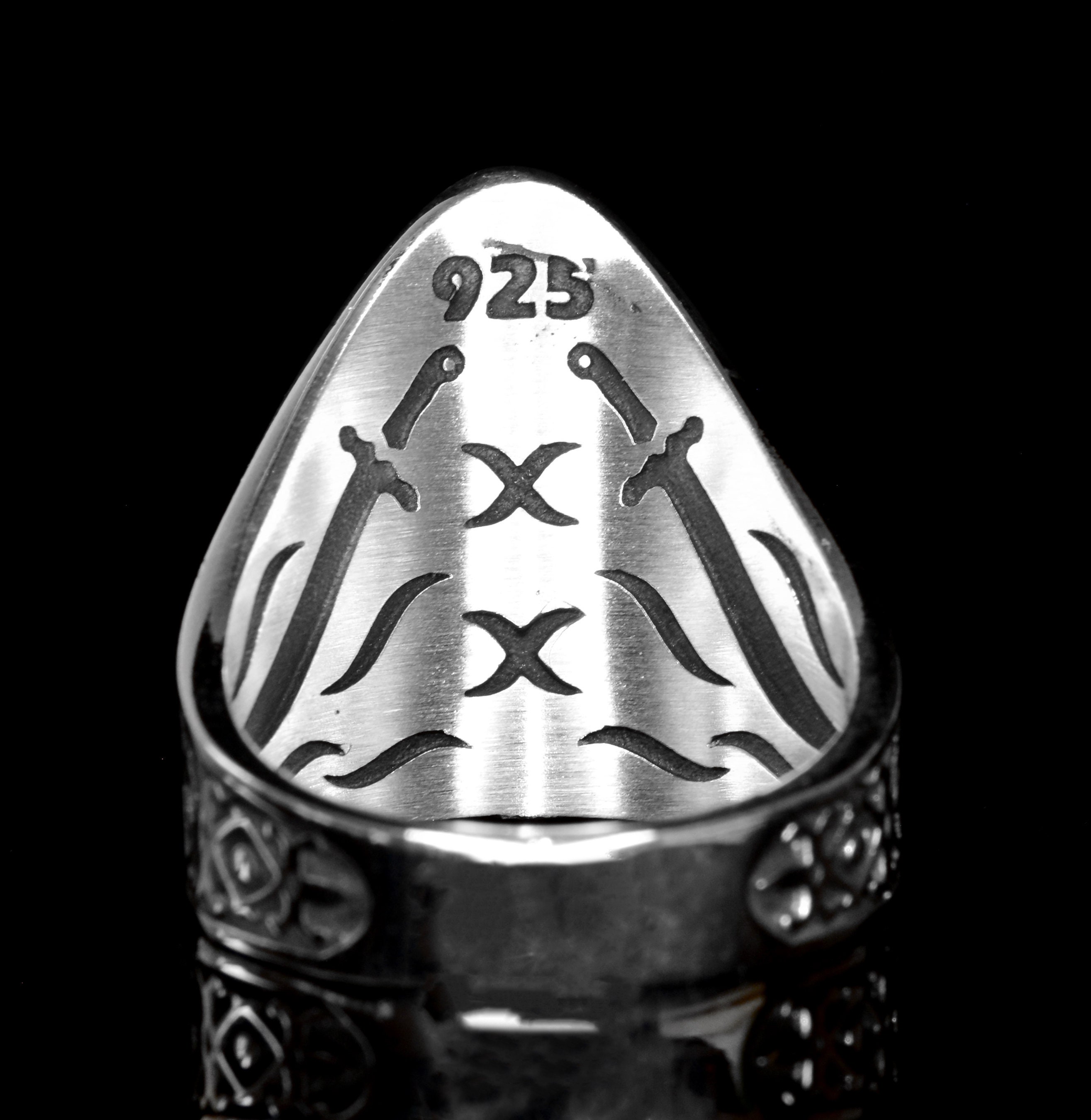 Unique Mens Ring Archer Ring Silver Archery Thumb Ring Etsy