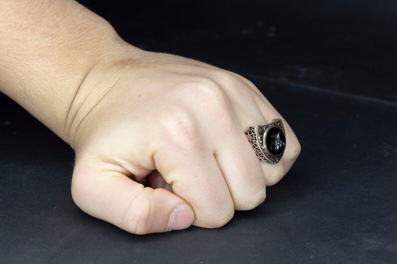 Satan Ring Satanic Ring Sigil of Lucifer Ring 925 Sterling Silver Men Ring