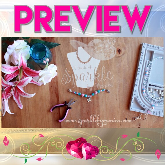 Sbm002: Beading Diva Bracelet Stargazer Lily Desk Mockup Pink Sbm002: Beading Diva Bracelet Stargazer Lily Desk Mockup Pink