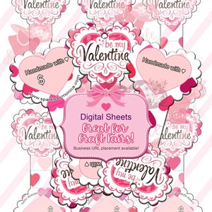 Étiquettes-cadeaux de la Saint-Valentin, cartes d'affichage de bijoux en cœur, étiquettes en forme de cœur, cartes de collier, étiquettes volantes, étiquettes imprimables : téléchargement instantané.