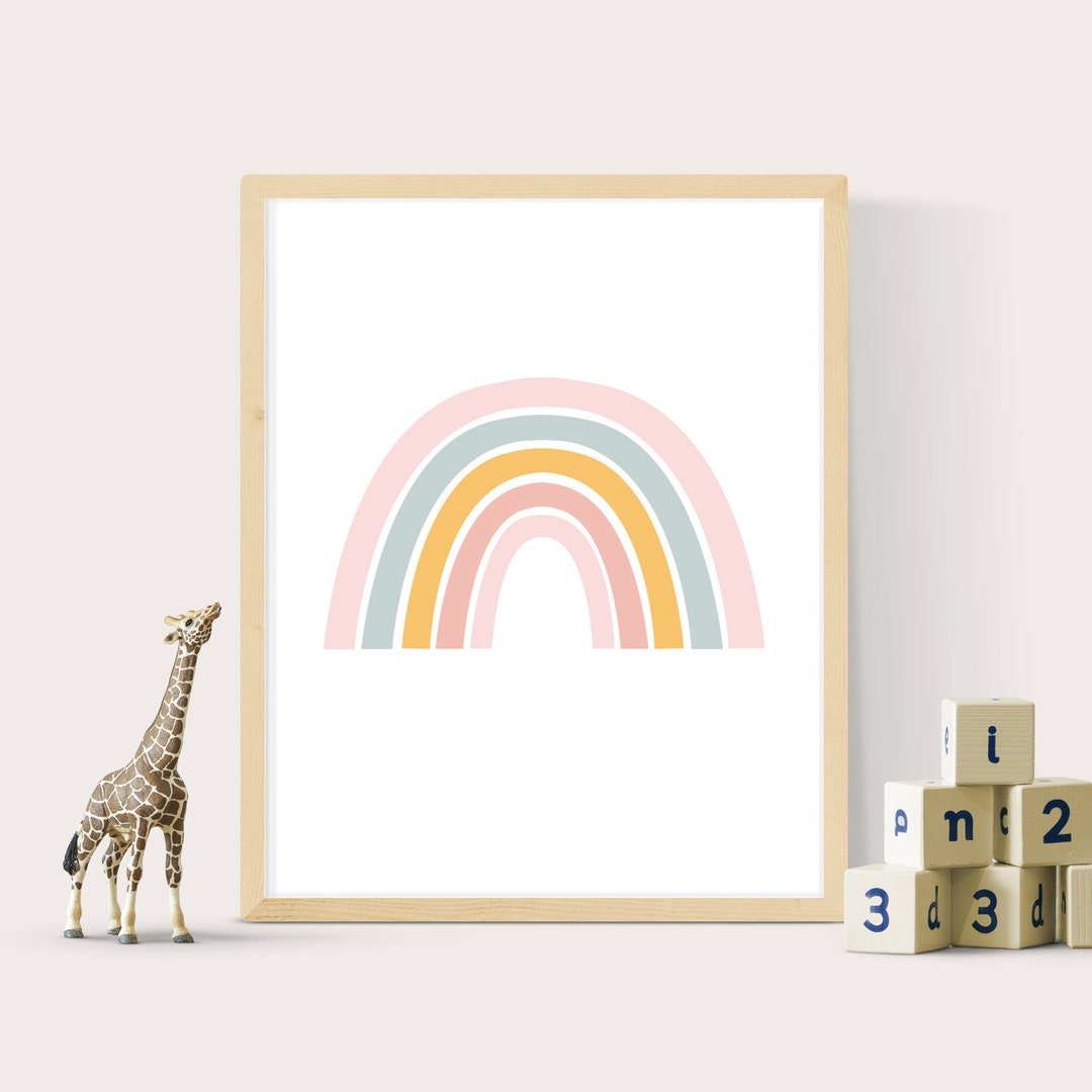 Rainbow Print, Nursery Wall Art, Rainbow Poster, Prints for Nursery ...