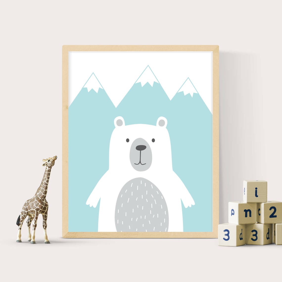 Woodland Bear Print Bear Printables Nursery Wall Art Bear | Etsy