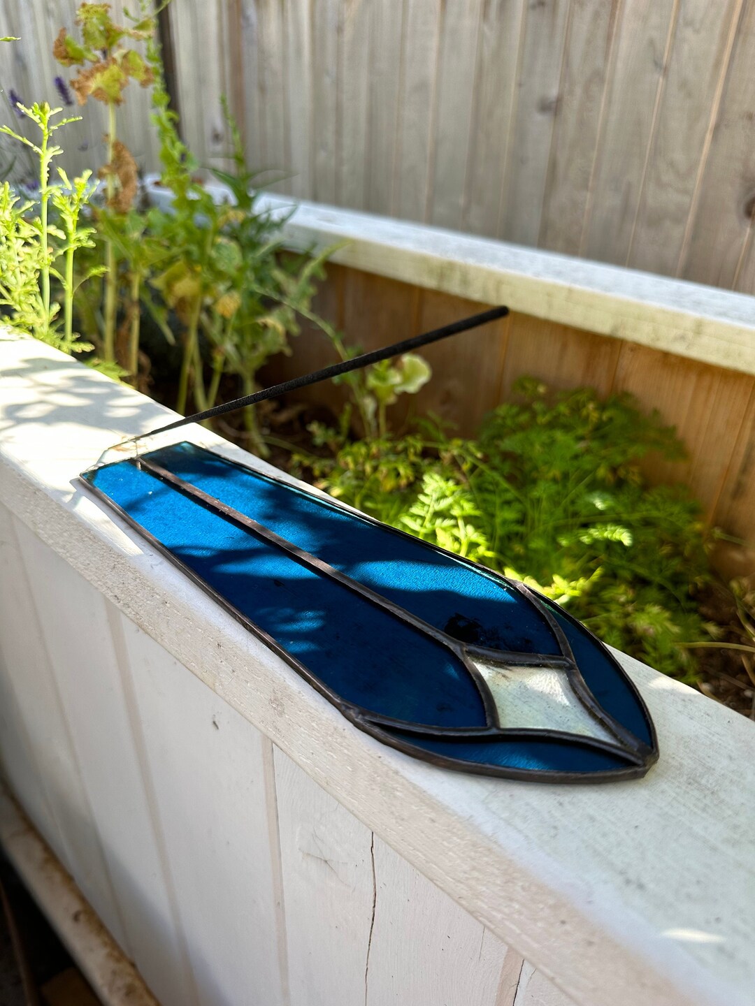 Stained Glass Incense Holder Witchy Goth Gothic Halloween Coffin