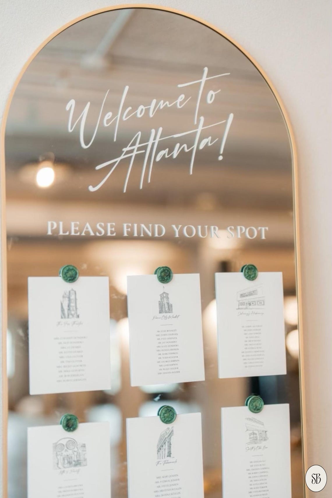 Custom Vinyl Header Decal White Seating Chart Decal Weddings, Showers ...