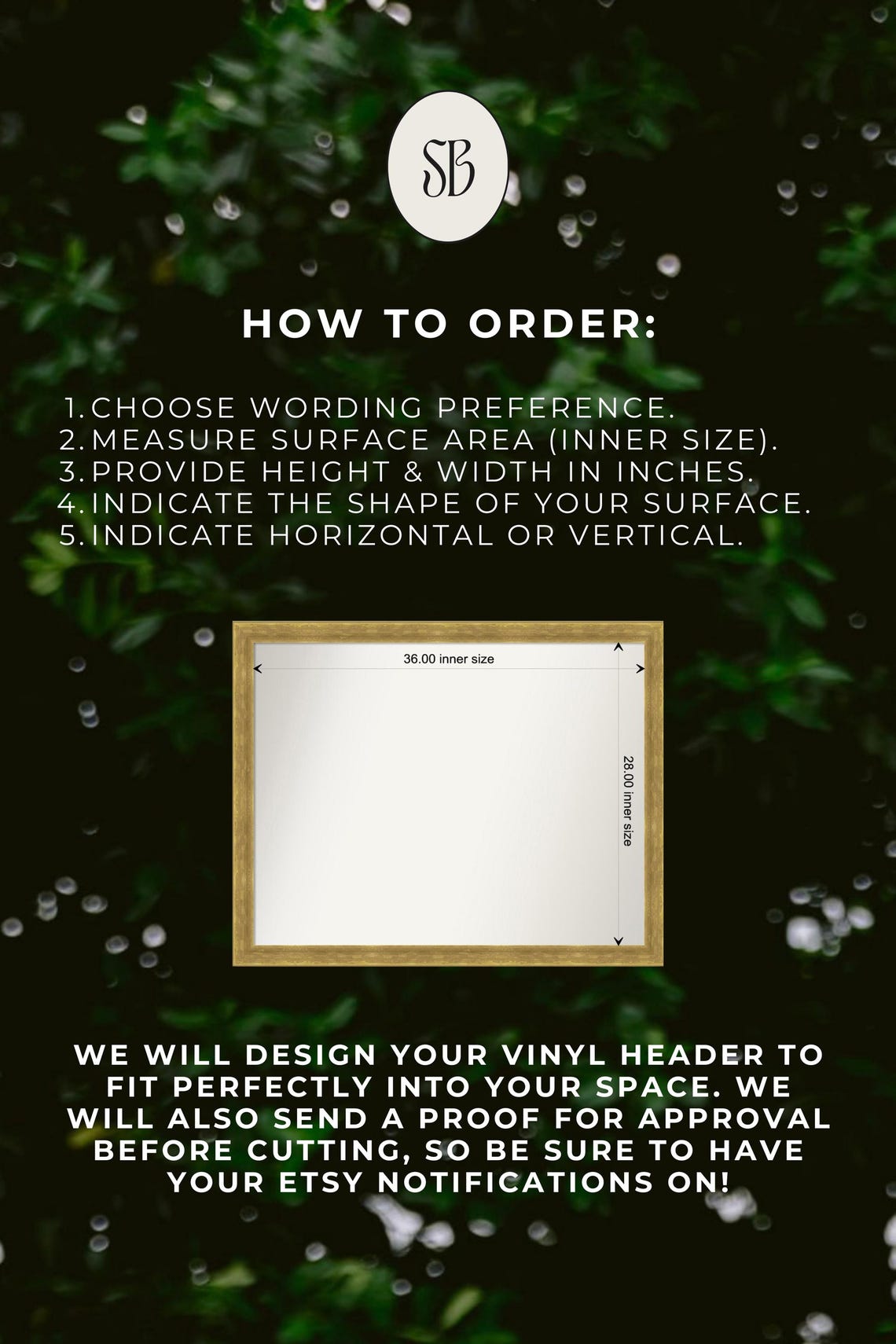 Custom Vinyl Header Decal White Seating Chart Decal Weddings, Showers ...