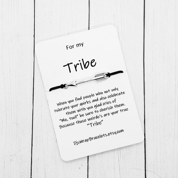 Tribe of Friends, Tribe Bracelet, Gift for Tribe, Friendship Bracelet, Girl Gang Gift, Tribe of Friends, Best Friend Gift, Wish Bracelet