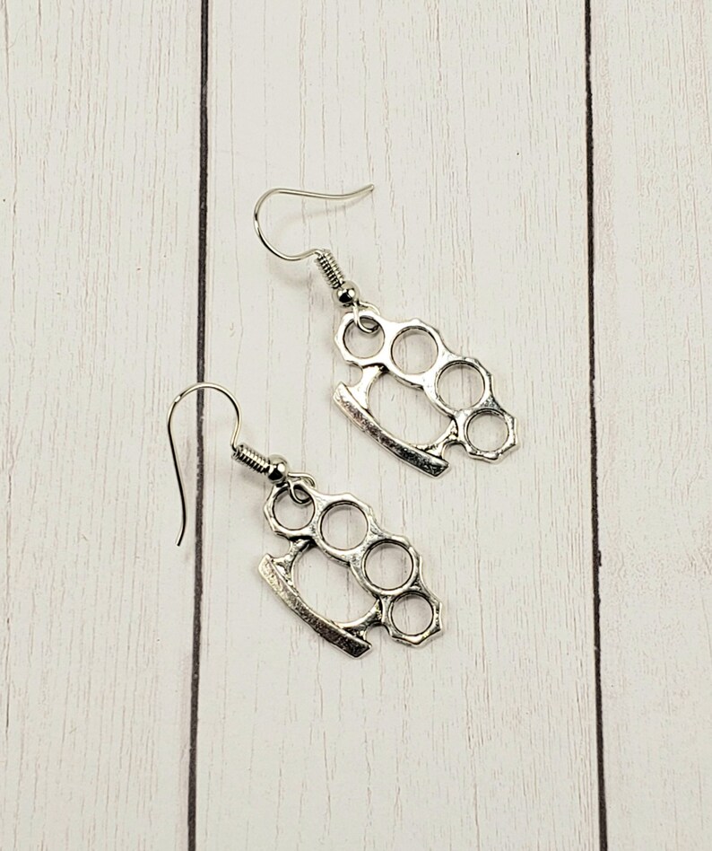 Brass Knuckle Earrings Brass Knuckles Jewelry Knuckle Etsy