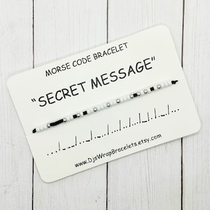 Secret Message Morse Code Bracelet, Custom Bracelet, Friendship Bracelet, String Bracelet, Bracelet for Men Women, Custom Message