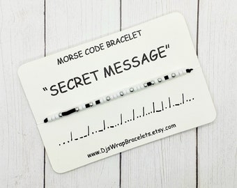 Secret Message Morse Code Bracelet, Custom Bracelet, Friendship Bracelet, String Bracelet, Bracelet for Men Women, Custom Message