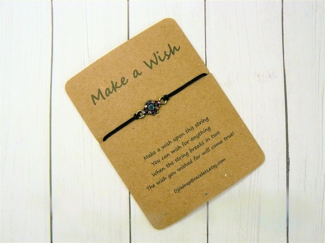 Make a Wish String Bracelet Wish Bracelet Make a Wish Gift Etsy
