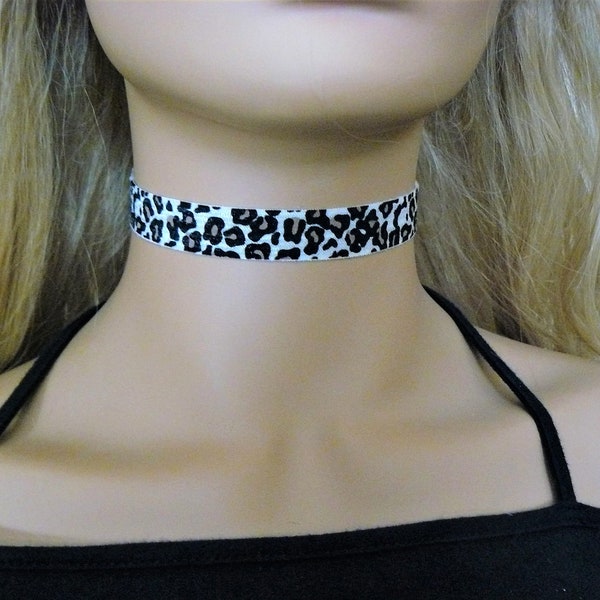 Leopard Print Choker, Cheetah Choker, Animal Print Choker