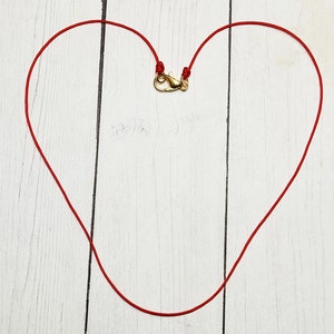 Simple Red String Choker Minimalist Waterproof Good Luck Necklace