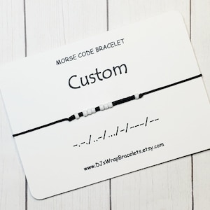 Custom Morse Code Bracelet, Personalized Morse Code Jewelry, Friendship Bracelet, Boyfriend Girlfriend Gift, Custom Name Bracelet