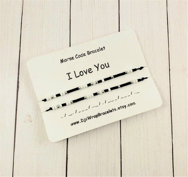 I Love You Morse Code Bracelet, Couples Bracelet Set, Matching Bracelets, Gift for Boyfriend, Gift for Girlfriend, Friendship Bracelet, BFF 