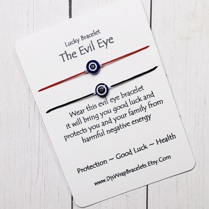Evil Eye Bracelet Red String for Protection and Good Luck