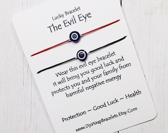 Evil Eye Bracelet Red String for Protection and Good Luck