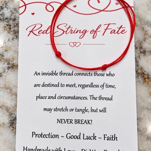 Red String of Fate Couples Bracelet Set, Red Thread Bracelet, Couples Gift, Couples Bracelet, Boyfriend Gift, Husband Gift Matching Bracelet