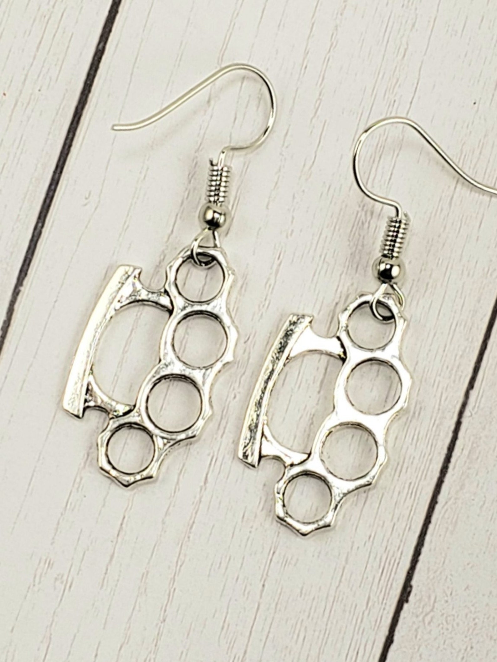 Brass Knuckle Earrings Brass Knuckles Jewelry Knuckle Etsy