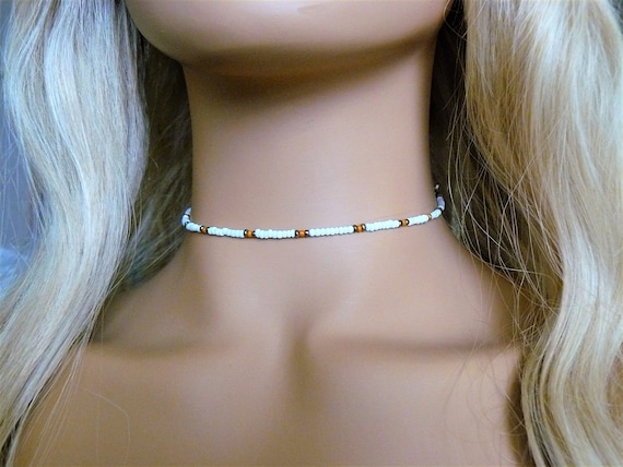 Double Wrap Beaded Necklace - Orange Double Wrap Beaded Necklace - Orange