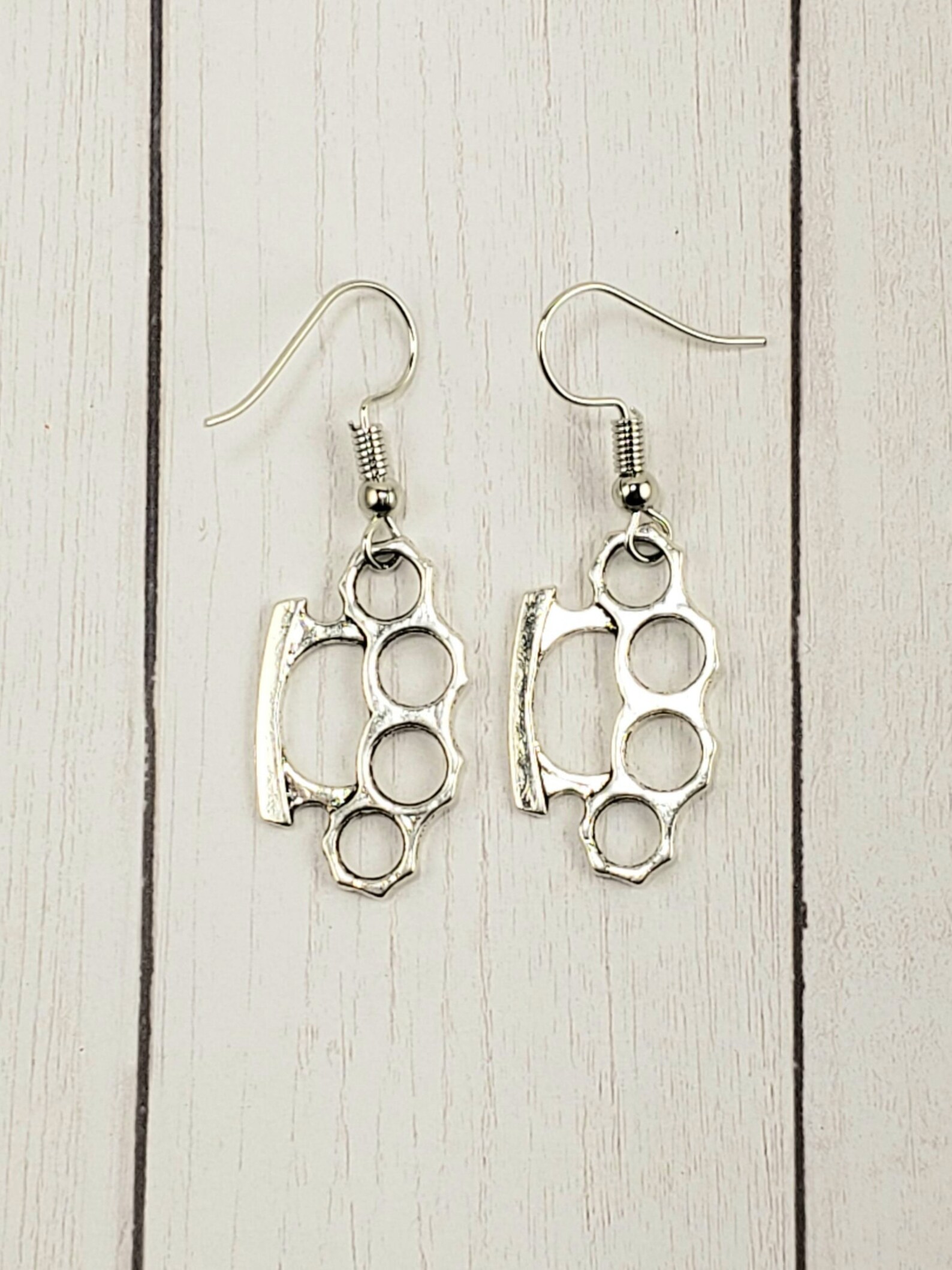 Brass Knuckle Earrings Brass Knuckles Jewelry Knuckle Etsy