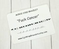 Fuck Cancer Morse Code Bracelet, Cancer Survivor Bracelet, Strength, Cancer Support Gift, Breast Cancer Gift