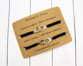 Partners in Crime Wish Bracelet Best Friend BFF Bracelet Matching Bracelets Handcuff Bracelet Matching Wish Bracelets Set of 2