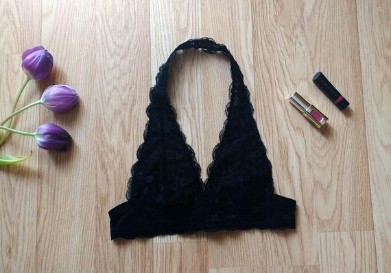 Bralette, Neck Lace Bralette, Halter Bralette, Halterneck Lace Bra