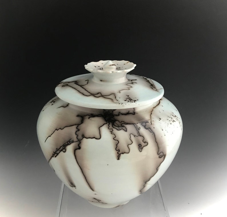 Ceramic Cremation Burial Urn Raku Jacksonville Mall Fine wholesale Art Horsehair