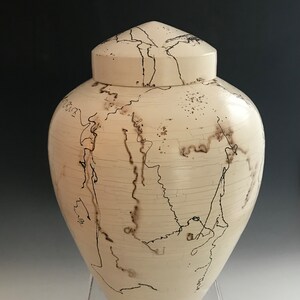 Handgjord Raku-urna av hästhår: Kintsugi-keramikbegravningskärl