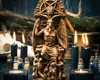 Baphomet Statue: A Majestic Addition to Your Home Altar for Wicca and Occult Enthusiasts