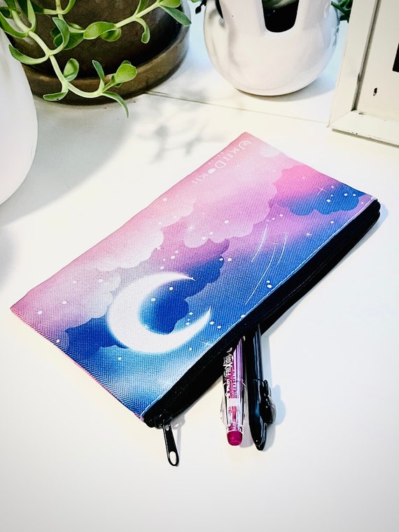 Kawaii Dreamy Moon Pencil Case | Makeup Bag | Cute pencil pouch | Dreamy presents | gifts for her | school supplies| Travel Bag | Pastel bag