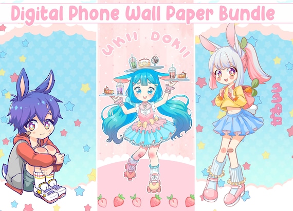 Download Cute Kawaii Anime Girl Iphone Screen Wallpaper