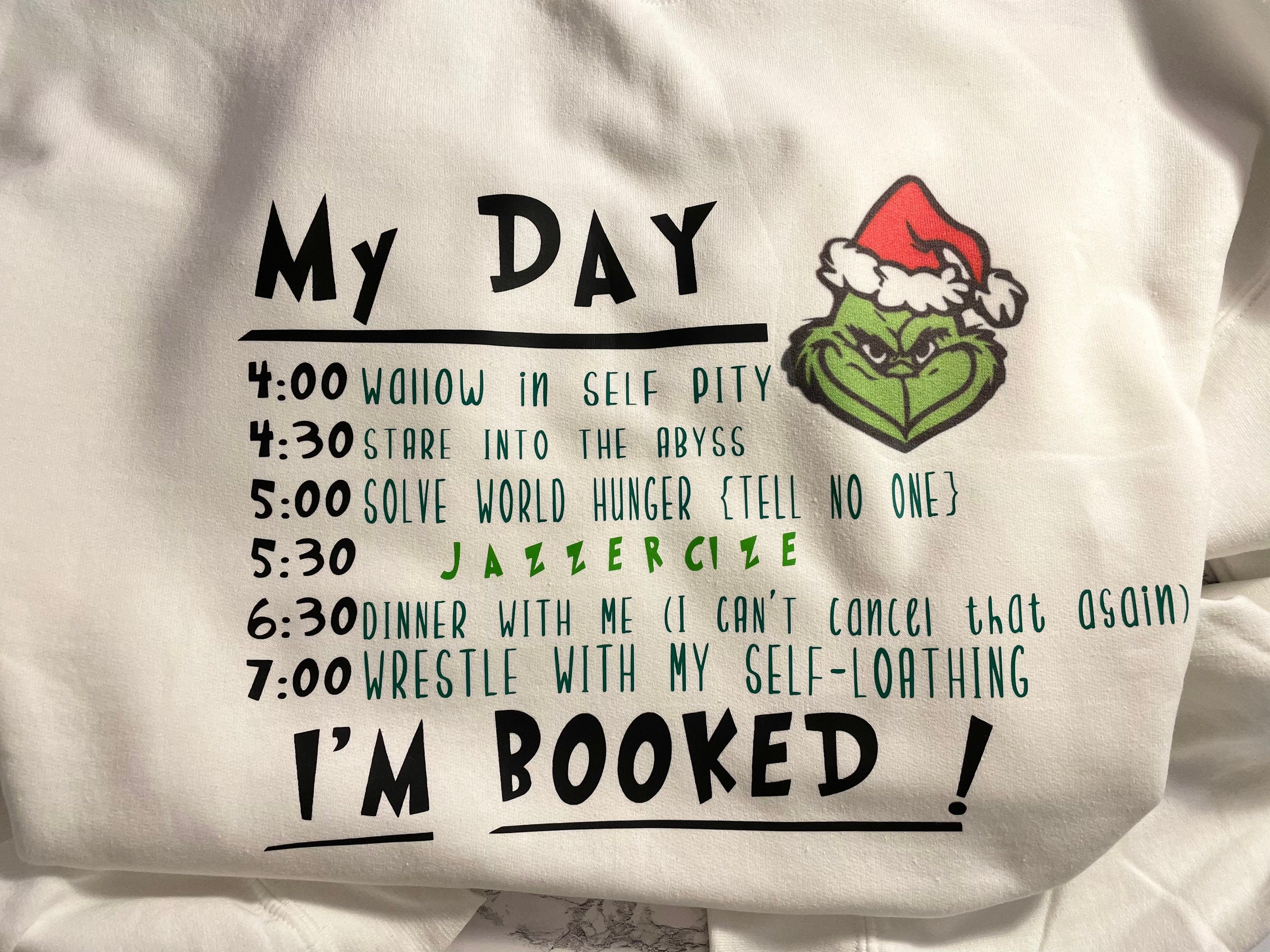 Grinch schedule sweatshirt cheap