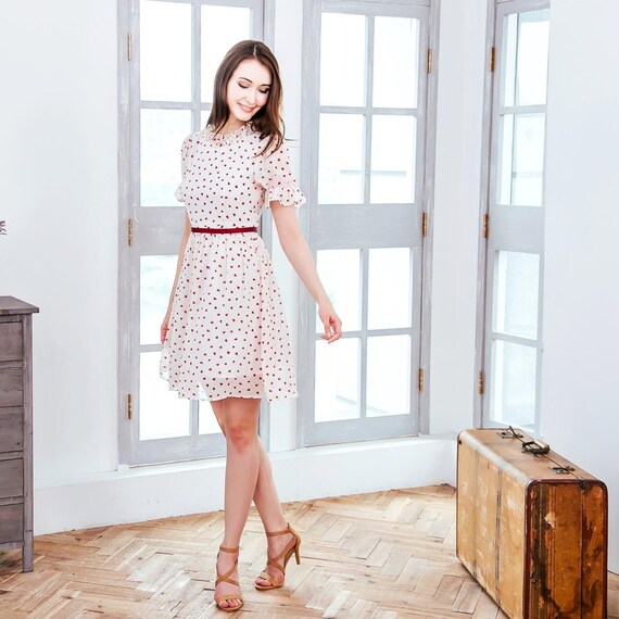 heart polka dot dress