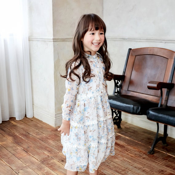 bloom chiffon midi dress