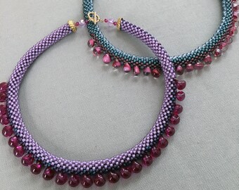 Pinot Noir Collection- Bead Crochet Necklaces