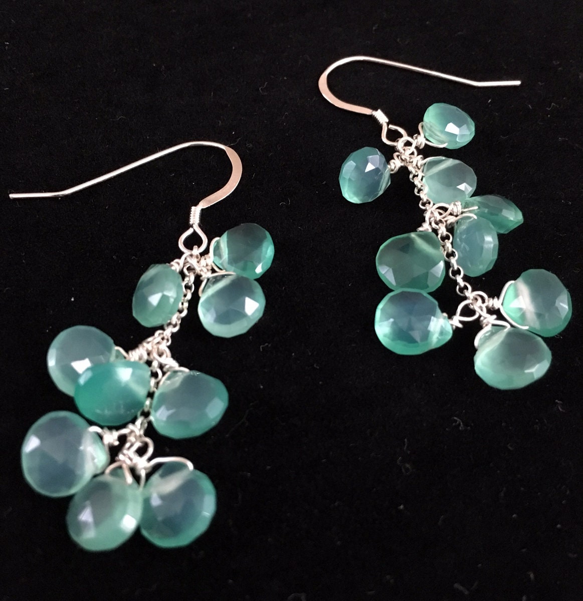 Tree of Life Sterling Silver and Chalcedony Earrings - Etsy